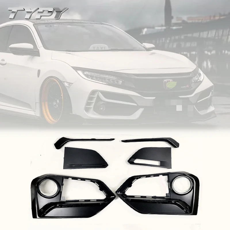 

Автомобильный комплект Boty, модифицированный передний бампер, противотуманная фоторамка, декоративный для Honda CIVIC TYPER