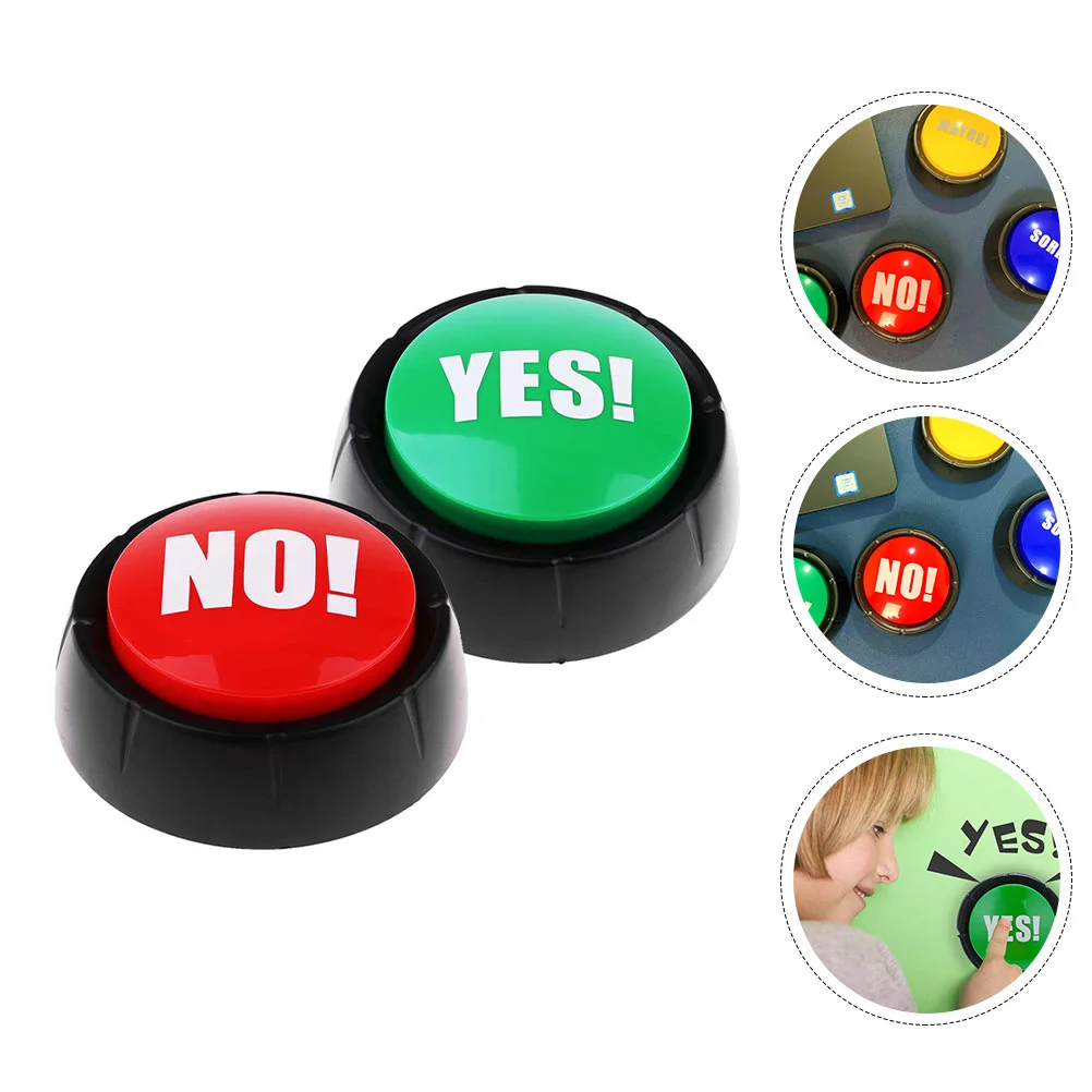 Button Sound Yes No Buttons Answer Buzzer Toy Buzzers Game Talking Party Dog Quiz Prank Funny Toys Show Recordable Wrong