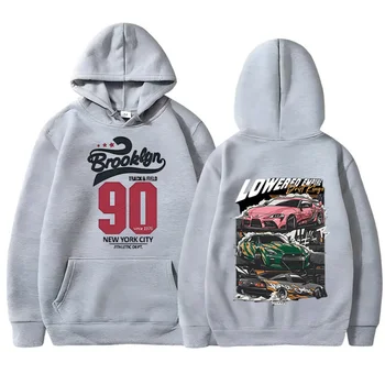 2025 جودة عالية فضفاضة أزياء عارضة العصرية الهيب هوب سباق طباعة للجنسين البلوز البلوز 6