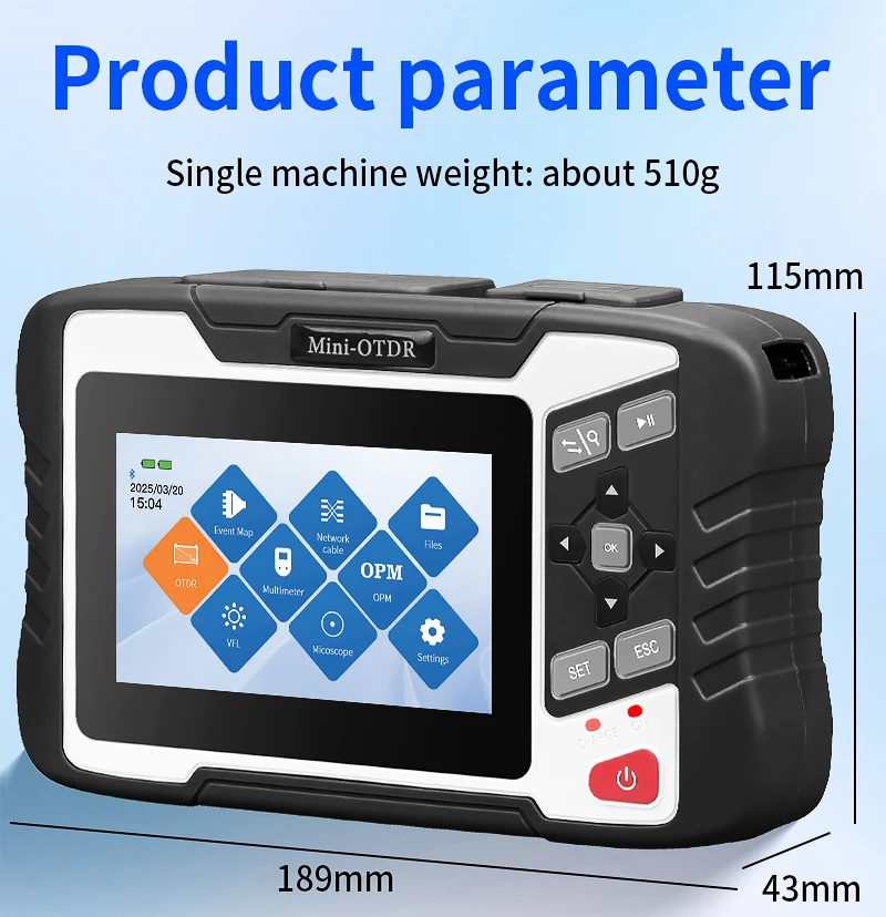 AUA-100U/100A Optical Time Domain Reflectometer 1310/1550nm OTDR Fiber Optic Cab
