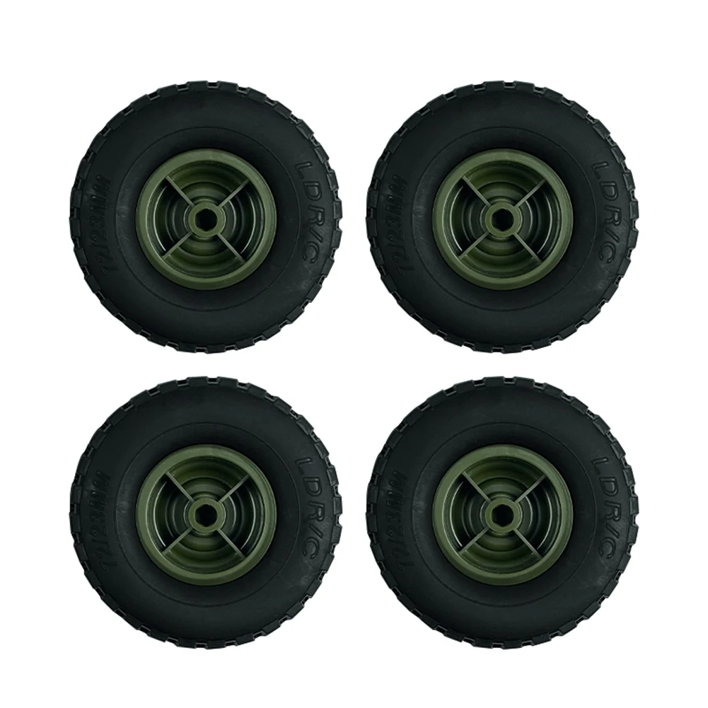 4Pcs LD-P06 Wheel Tire Tyre for LDRC LD-P06 LD P06 Unimog 1/12 RC Truck Car Spare Parts Accessories,Green