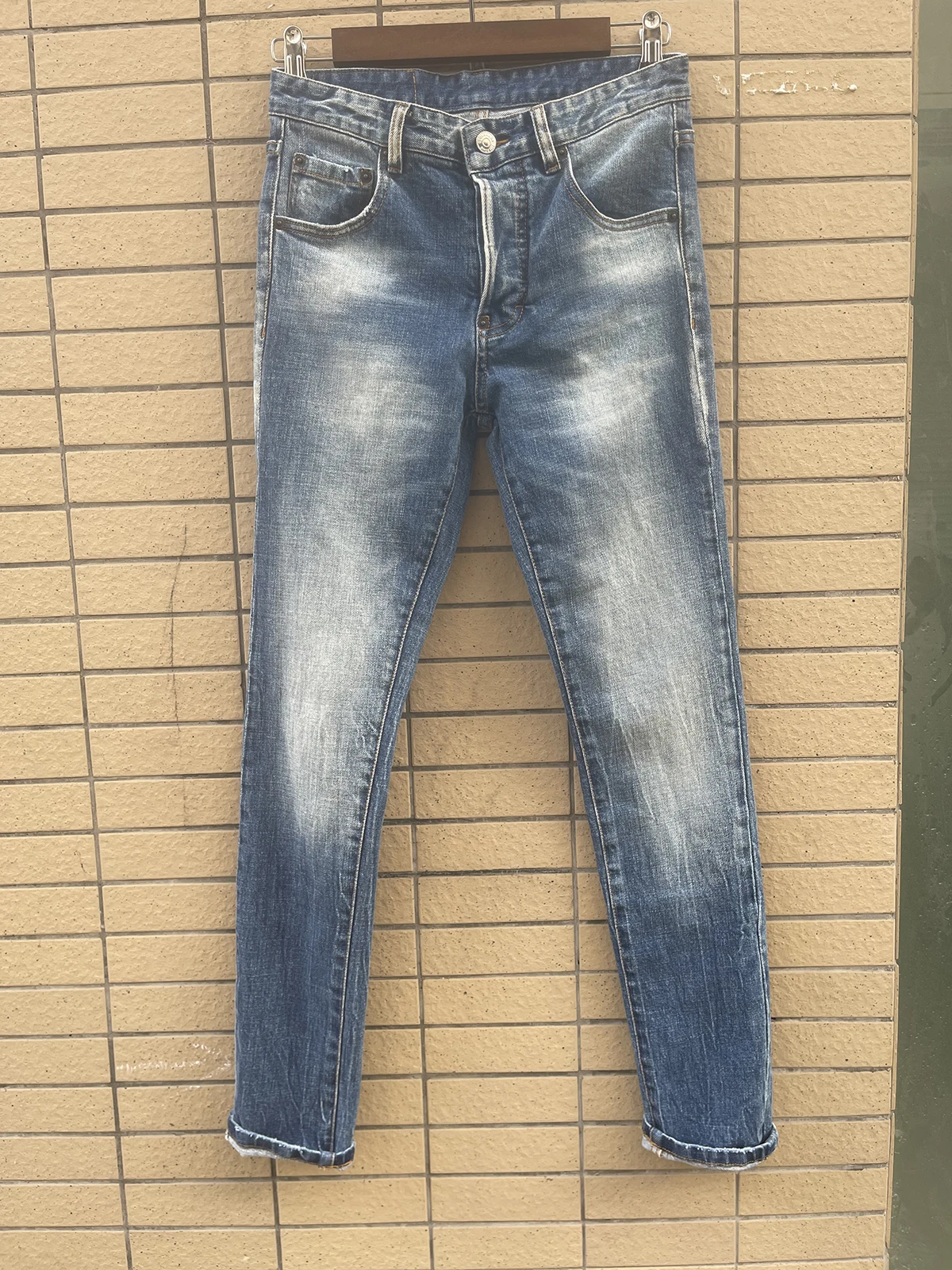 

2024 Spring/Summer New D2 Jeans Men's Washed Black Casual Jeans Fashion Versatile Zipper Decoration