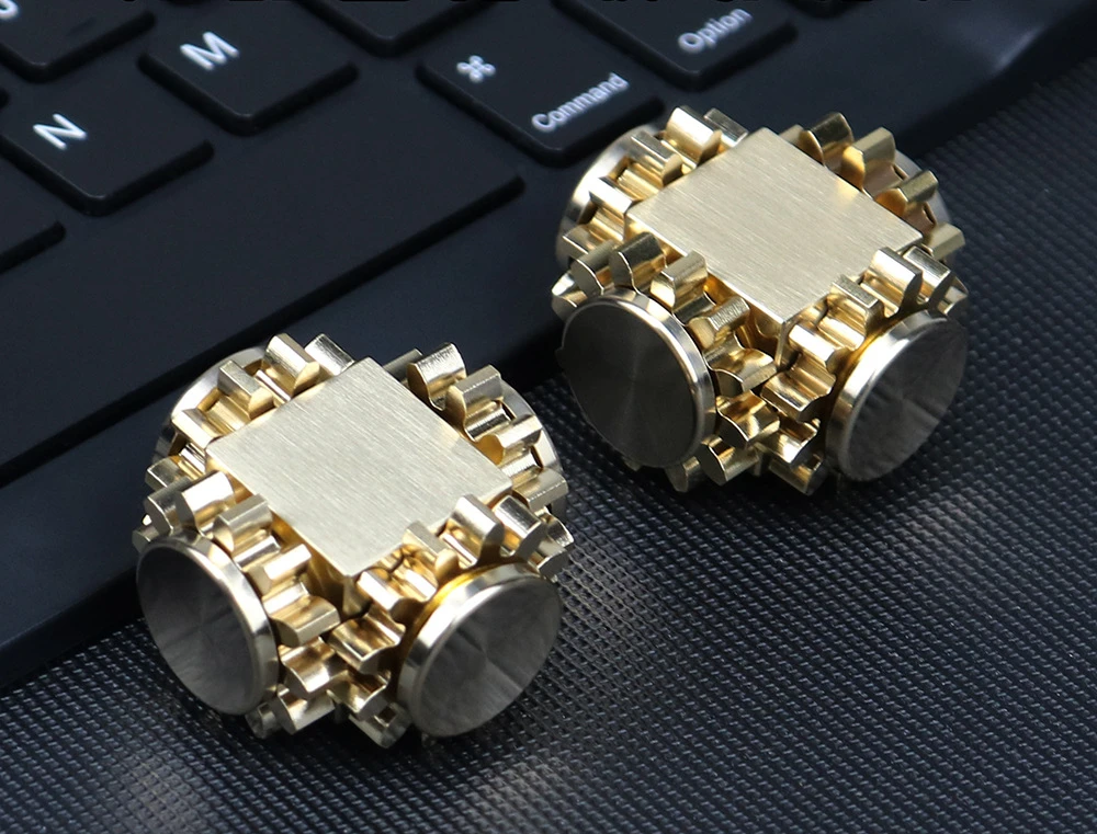 Bike Chain Metal Fidget Spinner Close Up