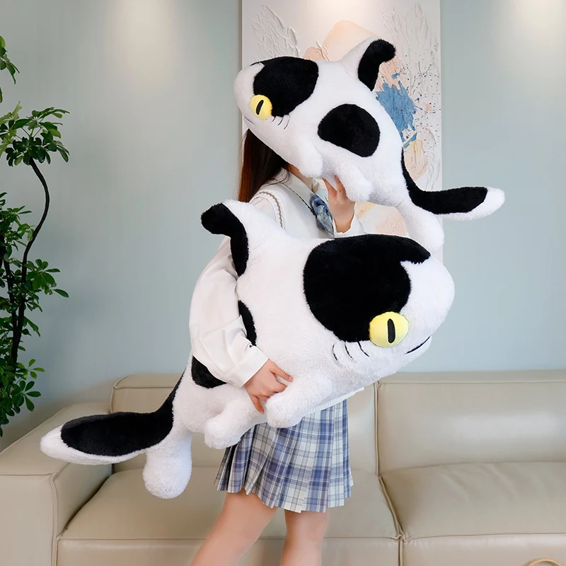 Sharkitty Plush Dolls Shark & Cat Combine Stuffed Animal Toys Cow Shark Sleeping Pillow Cushion for Kids Birthday Gifts