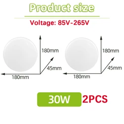 Modern LED Ceiling Light - Sleek Indoor Lighting Fixture for Kitchen, Living Room, and Bedroom (Cold White)