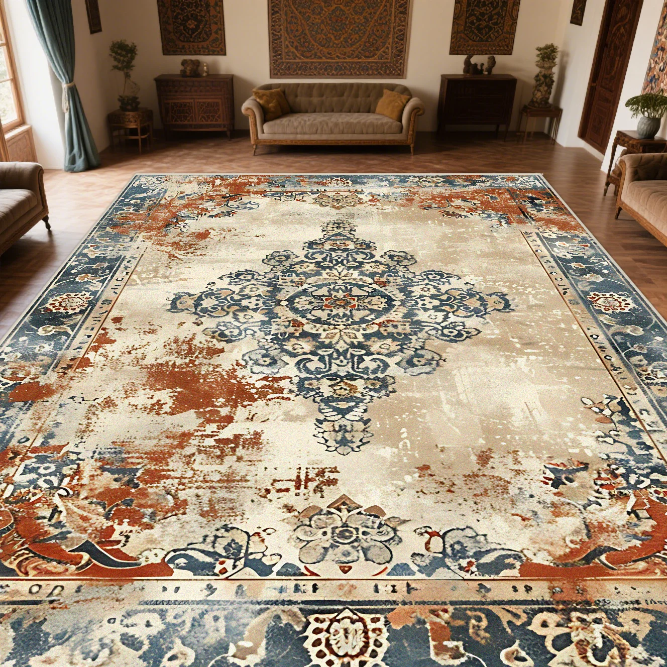 Persian Retro Washable Carpet 3
