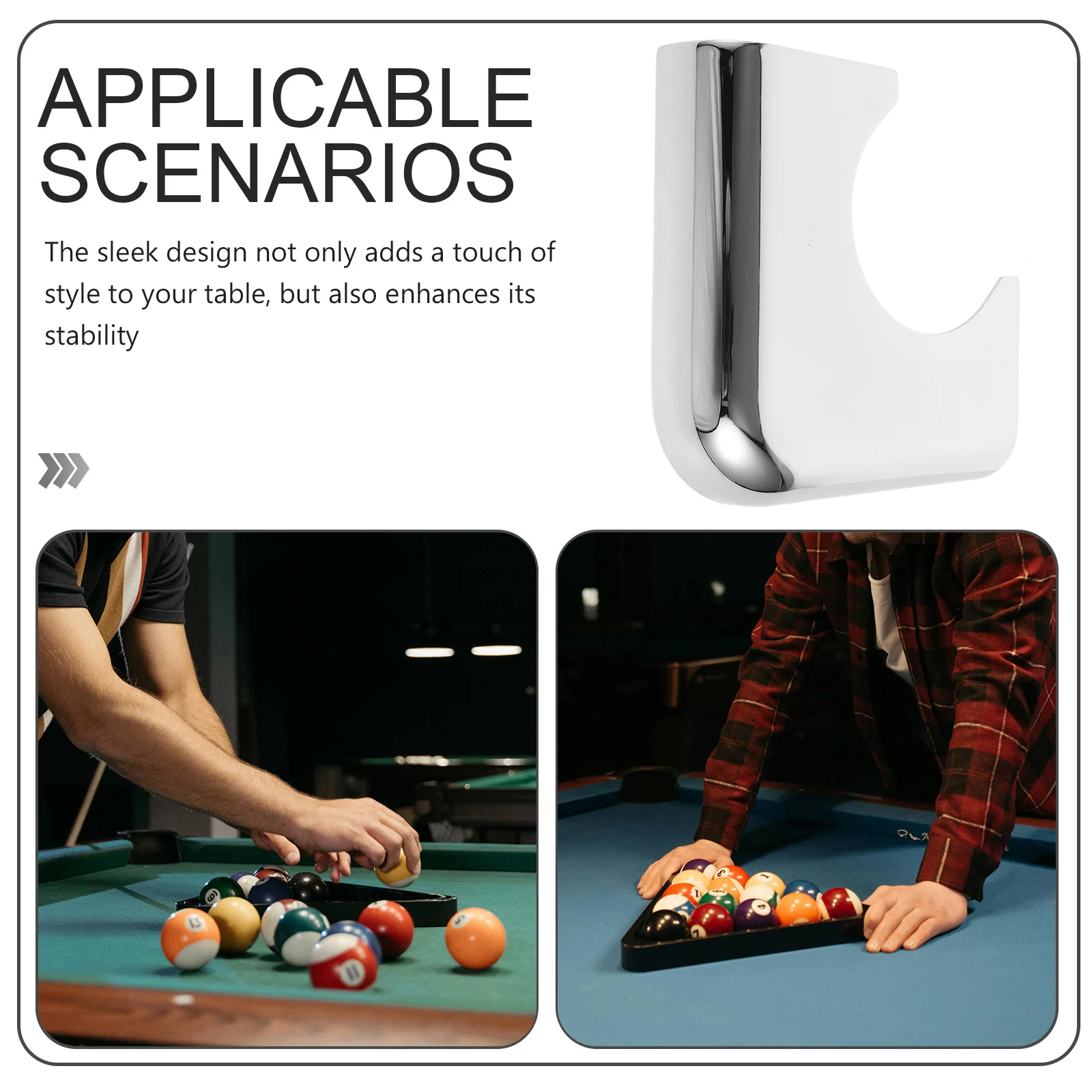 Durable Metal Guard Plate Pool Table Corner Protector Billiard Hole Insert Pad Corner Pool Table Liners Metal