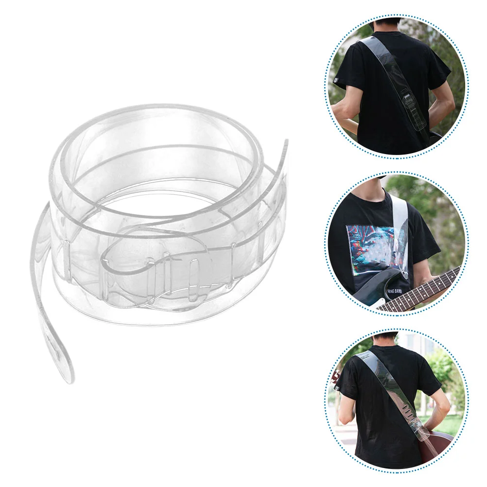 

1Pc Electric Guitar Belt Cool PC Bass Belt Practical Acoustic Guitar Belt (Transparent)