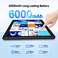 Tablette Android 15 2-en-1 de 10,1 pouces, 24 Go de RAM (4 Go + 20 Go extensible) + 64 Go de ROM, stockage extensible de 1 To, écran tactile IPS FHD, caméra arrière 8 MP 3