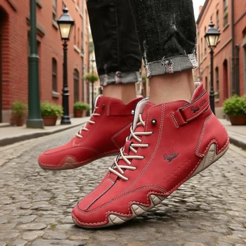 أحذية رجالية عالية الجودة خفيفة الوزن، أحذية مريحة تسمح بمرور الهواء، نعل غير قابل للانزلاق للتدريب على المشي، أحذية مناسبة للأزواج 5