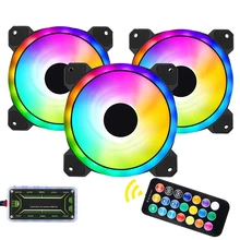 

HOT-3 Pack Rgb Case Fans,120mm Ultra-Quiet Rgb Chassis Cooling Fans,Equiped with Remote Control Hub,for Case Computer Fan
