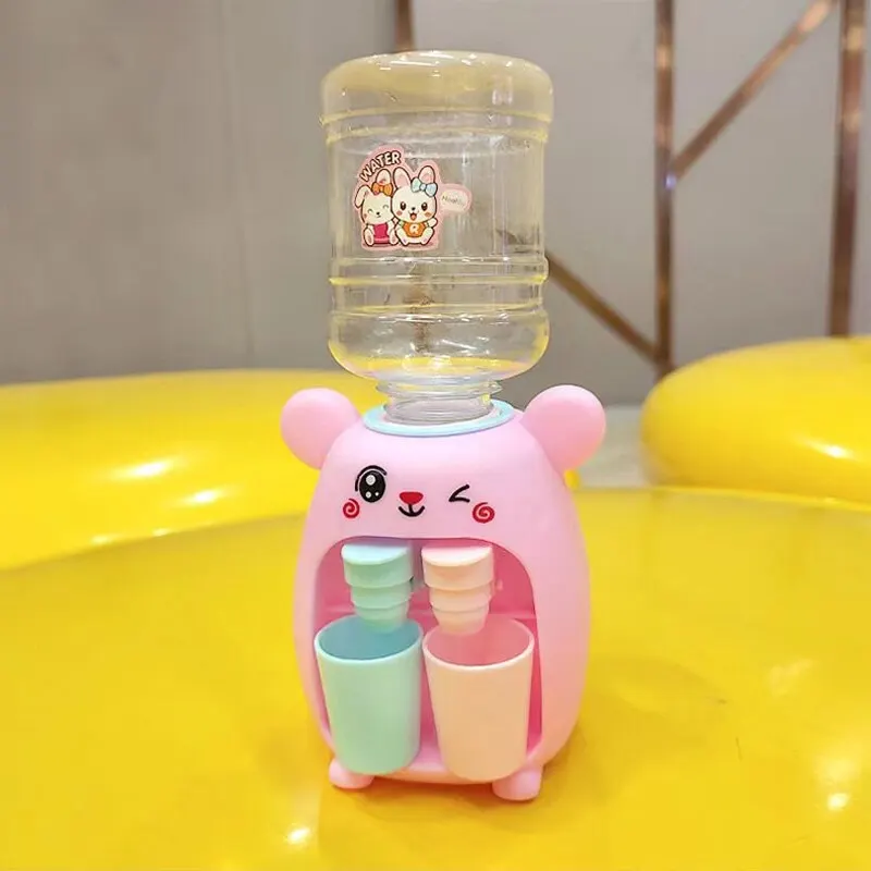 Kids Role Play Kitchen Toy Set 1PC, Pretend Play Water Dispenser with Faucet - Mini Dollhouse Pink Learning for Girls