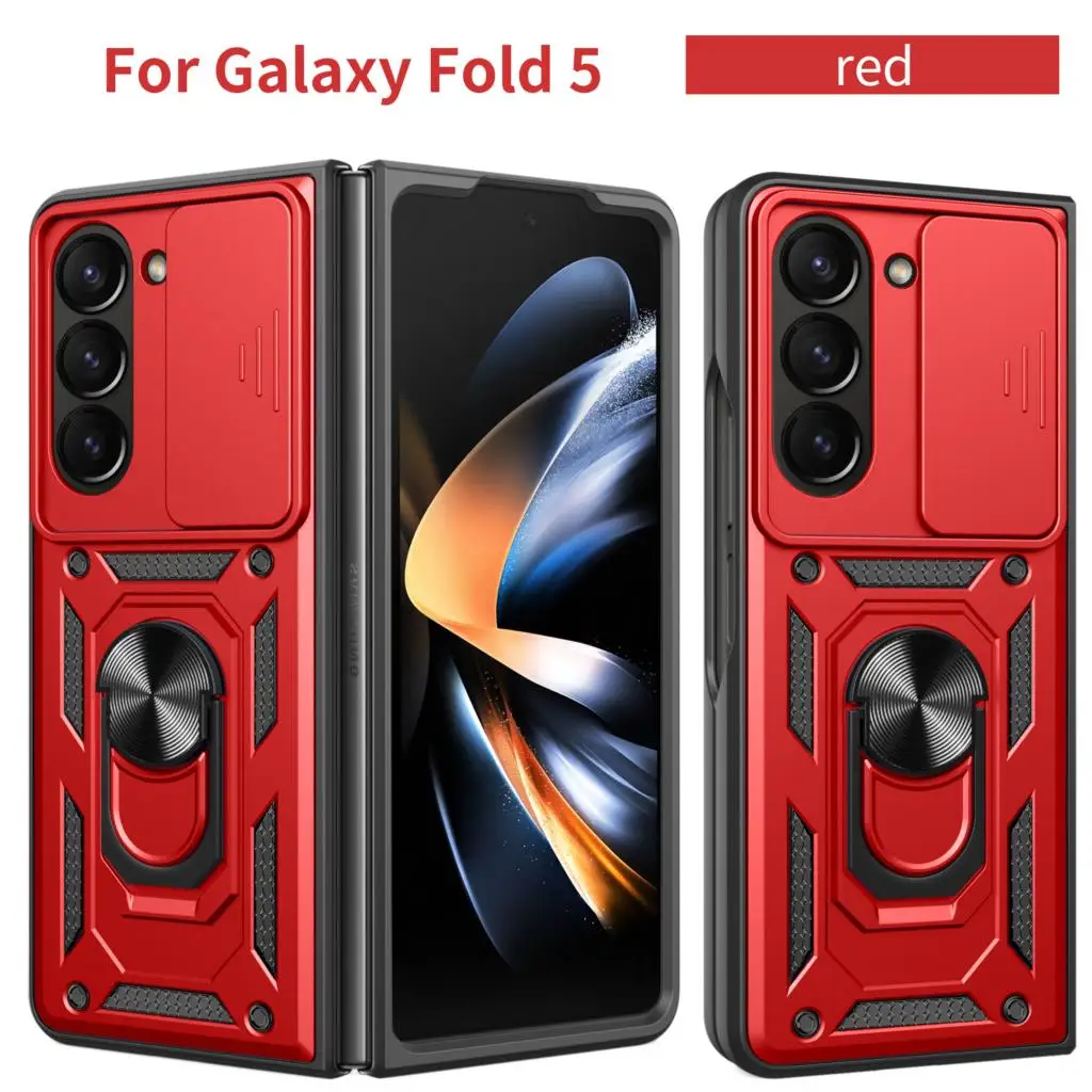 Per Samsung Galaxy Z Fold 5 Slide Camera Armor Custodia Per Telefono Samsung Galaxy Z Fold4/Samsung Galaxy Z Fold3 Capa Anello Magnetico Hold