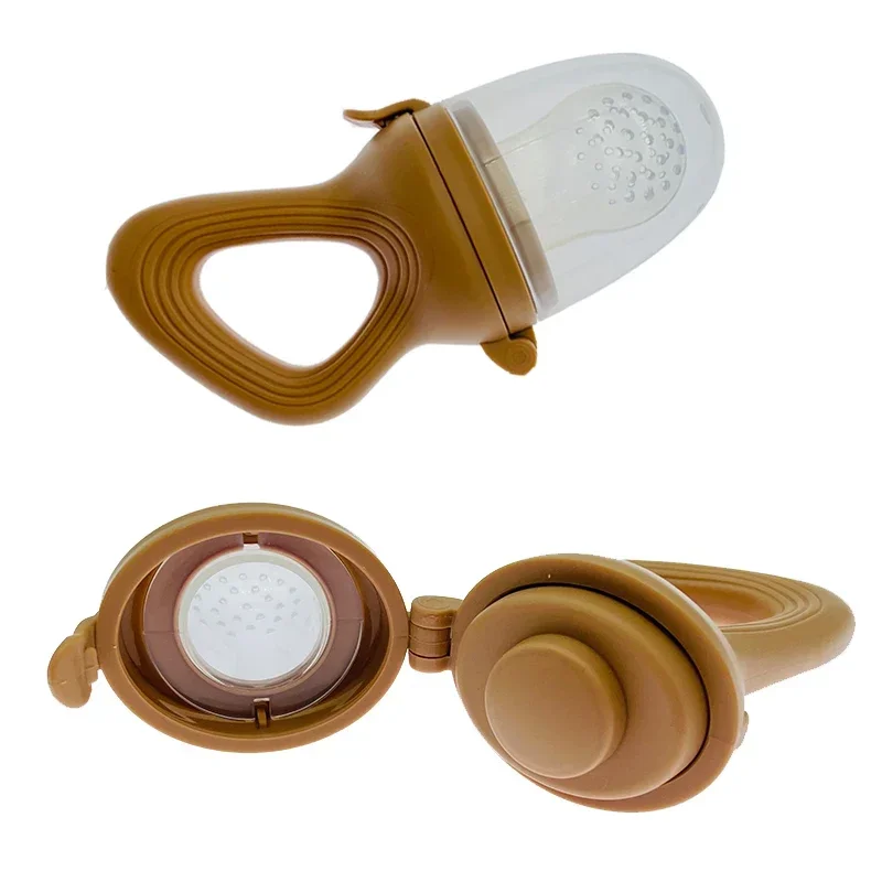 5 in 1 Baby Fruit Feeder with Nipple Set Baby Silicone Mesh Bag Pacifier Fruit and Vegetable Feeder Nursing Toddler Teething Toy 5