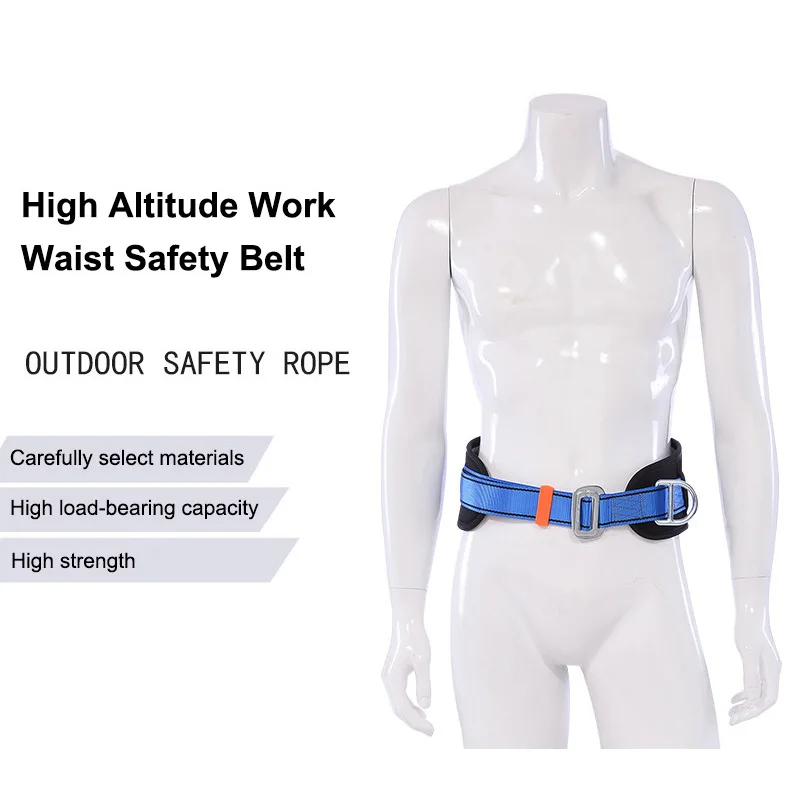 

Outdoor Safety Harness Belt Single Hanging Point Downhill Anti Falling Adjustable Waist Support for High Altitude Rock Climbing