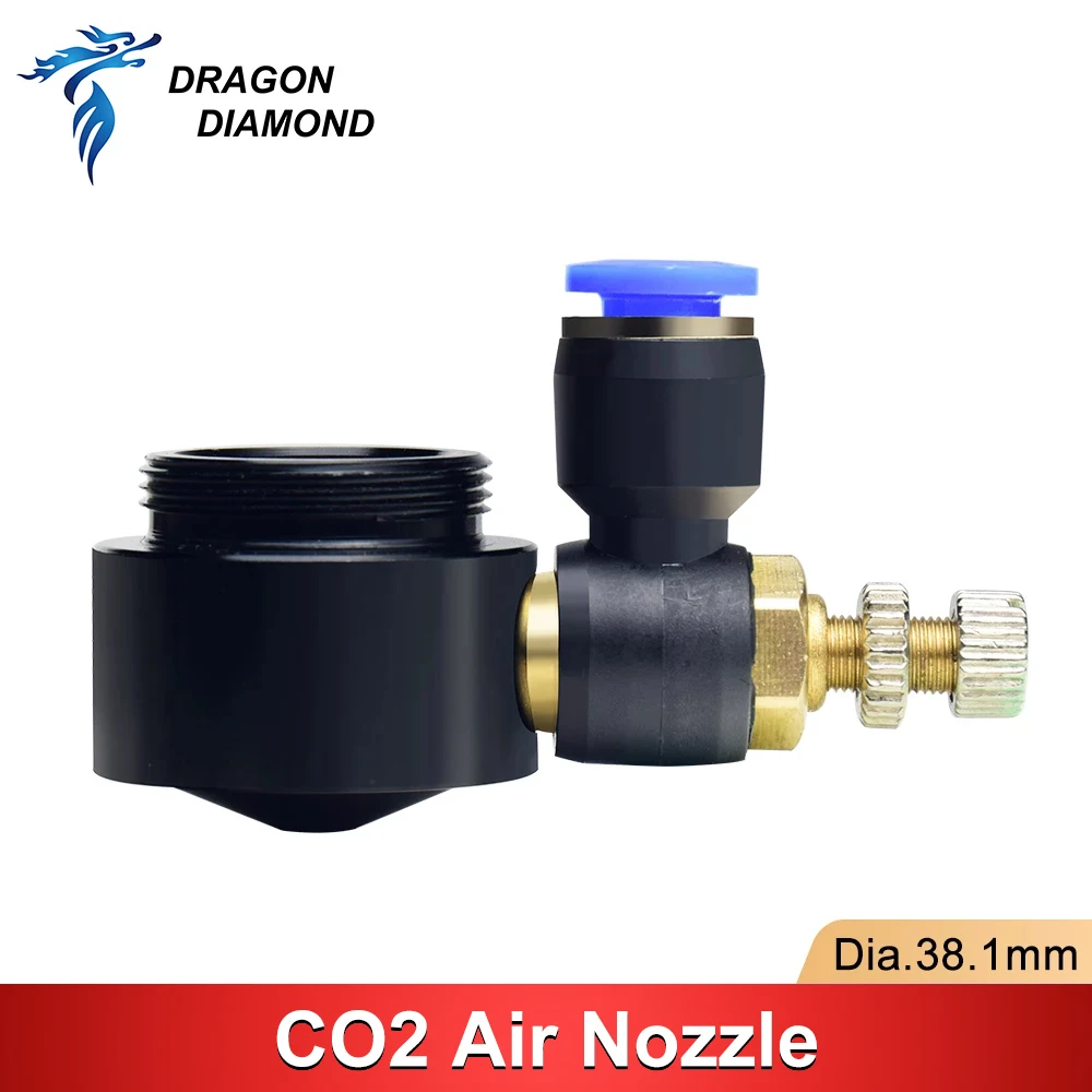 CO2 Air Nozzle Dia.20 FL38.1mm Laser Lens Laser Head Short Nozzle For Co2 Cutting Machine