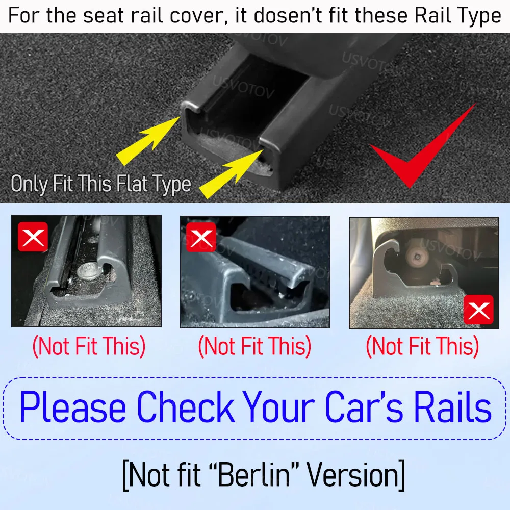 Set of 4 Seat Rail Protectors - Juniper 2025 Accessories for Rear End Slide Protection