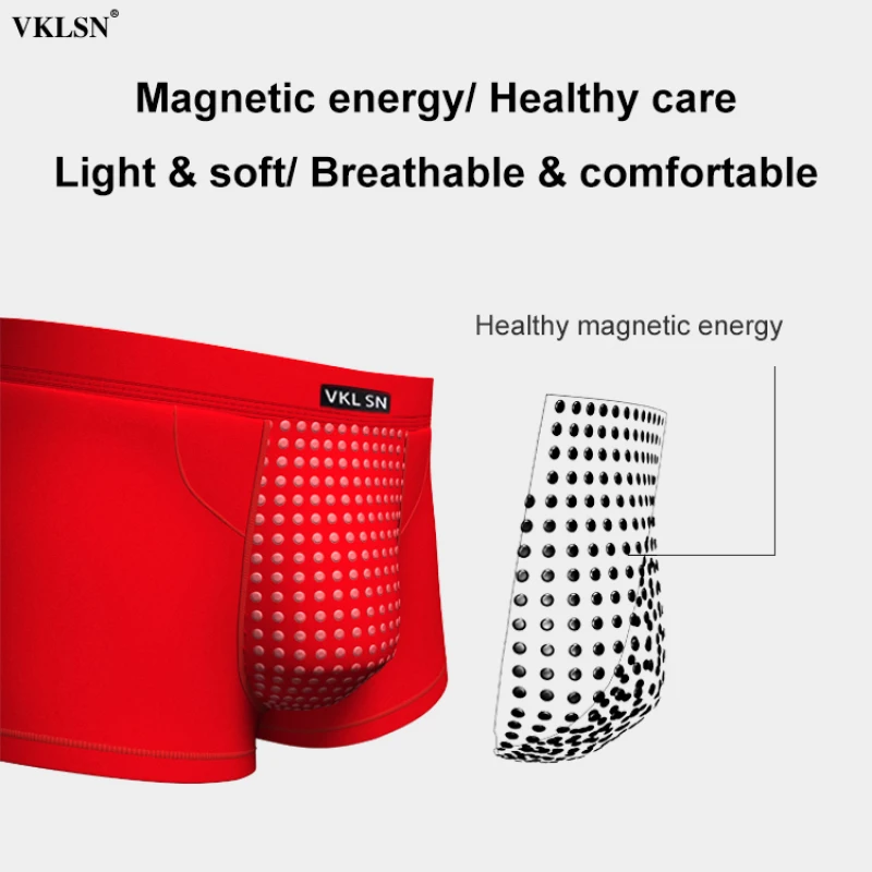 Panties Men Underwear Cotton Shorts Boxers Breathable Sexy Underwear British Magnetic Therapy Boxer Size L-5XL 1 Pcs