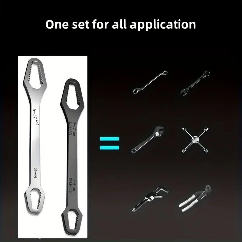 3-17mm Multifunctional Double End Box Wrench 8-22mm Hexagonal Solid Wrench