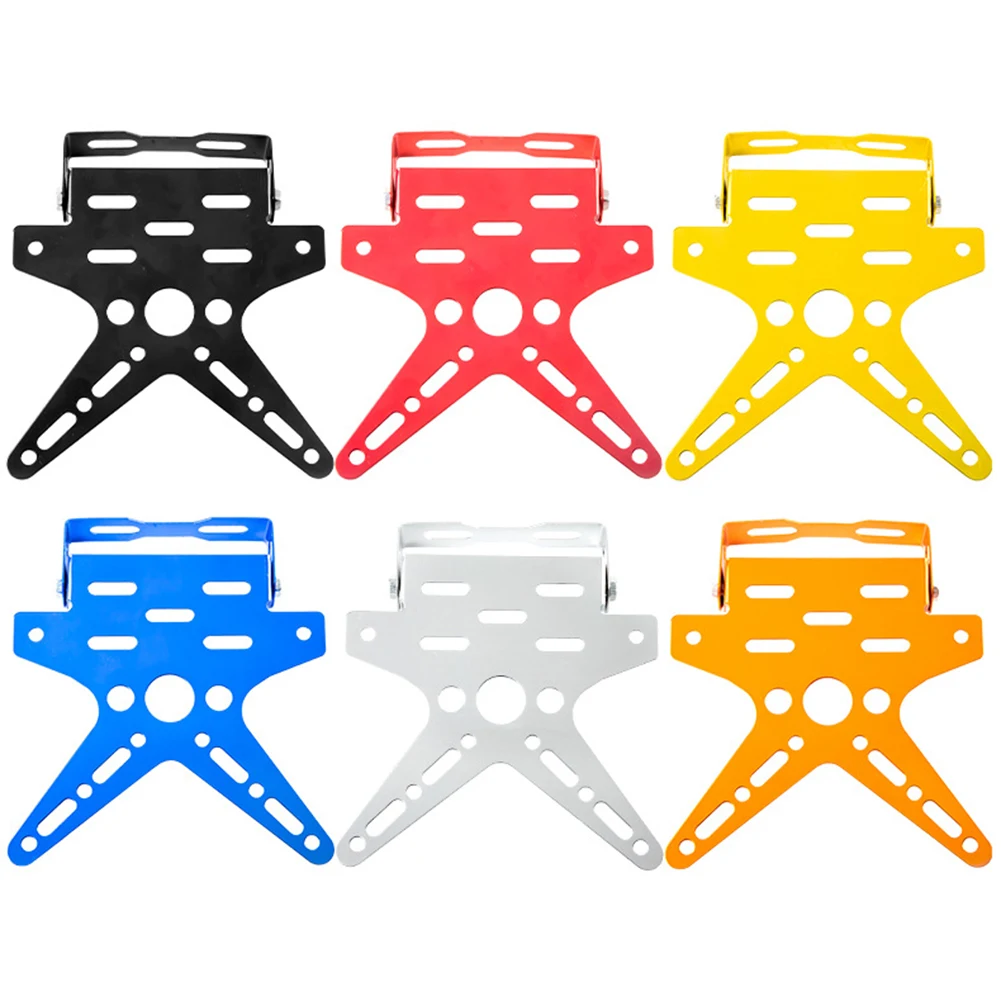 오토바이 라이센스 번호판 홀더, 다기능 각도 조절 방향 지시등과 테일 램프 브래킷 10 오토바이 번호판 프레임, 알루미늄 합금 각도 조절 가능 번호판 거치대, 수정 부품, 1 세트