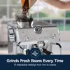 Machine with Cold Brew, Commercial-style Steam Wand for Latte, Cappuccino, Built-in Grinder, EC9555M 3