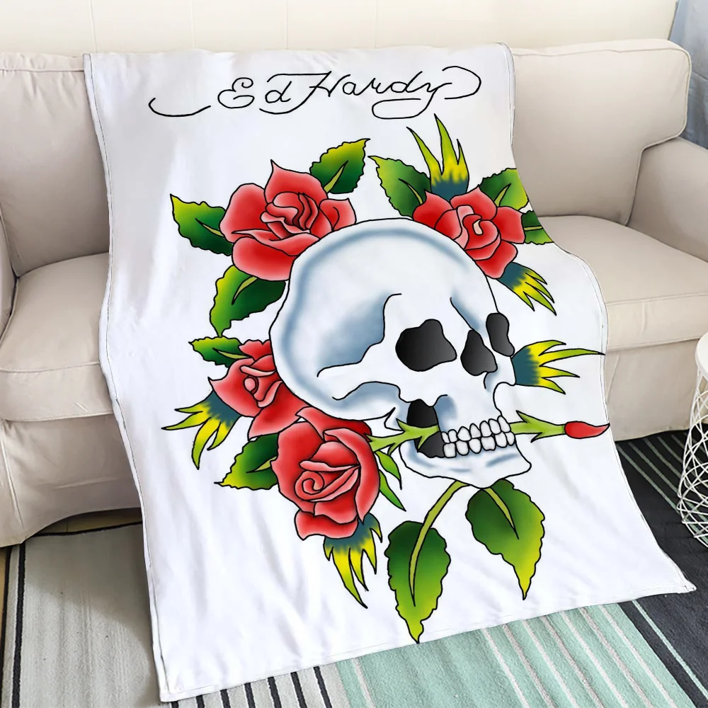 Designer Throw Blanket Sofa Ed-HardyS Luxury Blankets & Throws Thermal Blankets for Bed Blanket 150cm X 200cm Cobija Knee Nap & 6