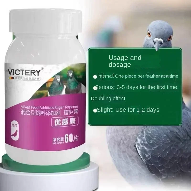 Pigeon Chlamydia Chronic Respiratory Fever Bird Parrot Pigeon Medicine 60 Tablets pigeon disease treatment