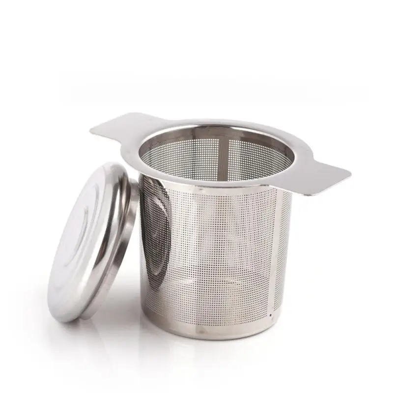 Tea Infuser High Quality With Cover Tea Infuser Stainless Steel Coffee Tea Strainer Grid Binaural Net Leak Mesh Filter Accessory Tea Strainer,Tea Filter