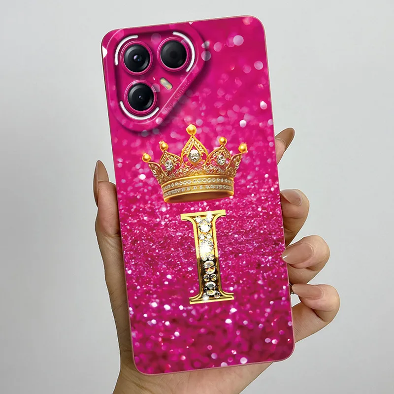 Luxury Crown Letter Silicone Soft Phone Case - Shockproof Back Cover