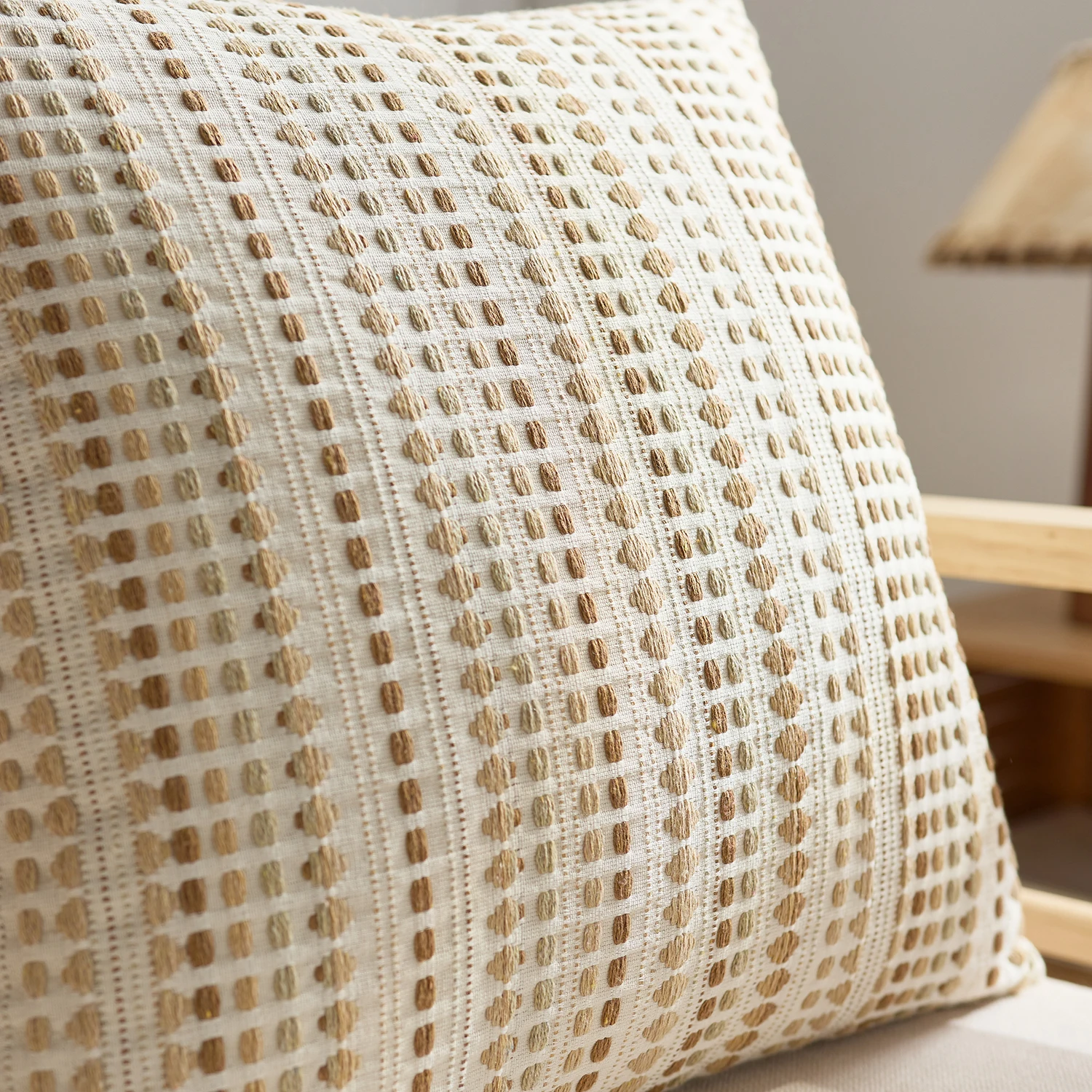 1pc modern Nordic style yarn-dyed polka dot pillow case, suitable for bedroom, sofa, car, pillow case, no core 4