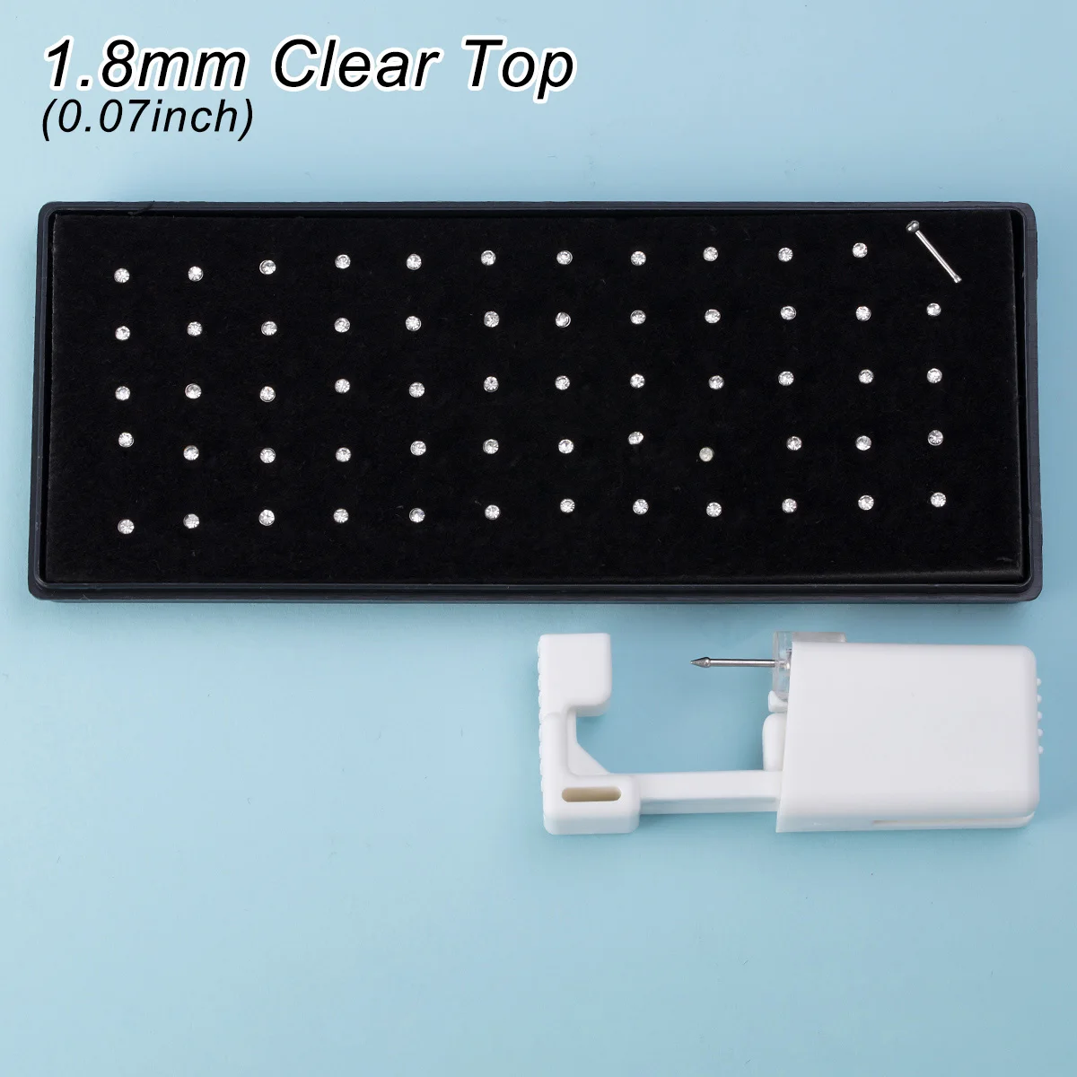 Nose Piercing Kit 61PCS Including 1pc Disposable Nose Piercing Gun 60pcs CZ Straight Studs piercing jewelry nose studs nose piercing gun body piercing kit body piercing jewelry body jewelry piercing tool