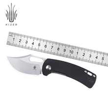 

Kizer Urban Bowie V2578C1 Small EDC Pocket Knives Black G10 Handle Piercing Bowie 154CM Steel Folding Knife Deep Carry