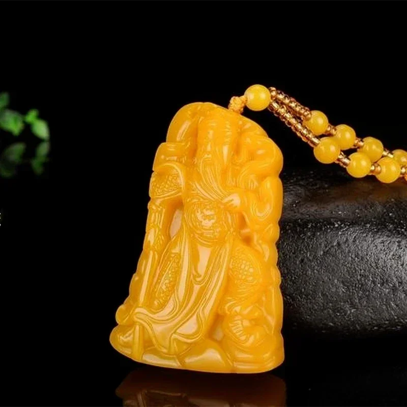 

Natural Chinese Red Hand-carved Guan Gong Jade Pendant Fashion Boutique Jewelry Men and Women Guan Yu Necklace Gift
