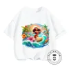 Boys' and Girls' Summer Streetwear Disney Moana Prints on T-shirts Fashionably Cute Cartoon Prints Soft O-neck for Children 3