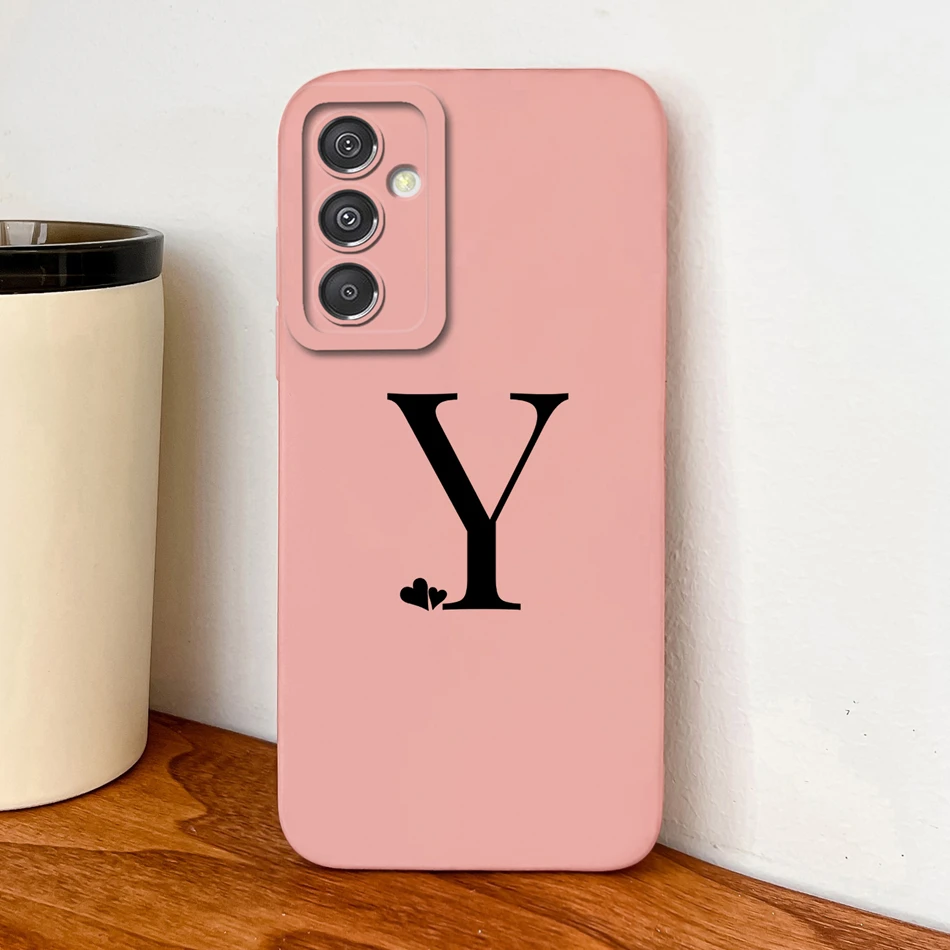 Simple Letters Liquid Silicone Phone Case - High Quality Soft Back Cover