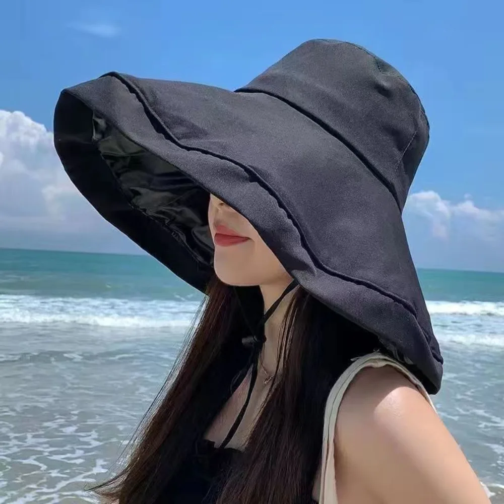 UPF50 + 어부 모자, 2024 넓은 챙, 자외선 차단 및 차양 모자, 트렌디한 자외선 차단 해변 모자, 선물