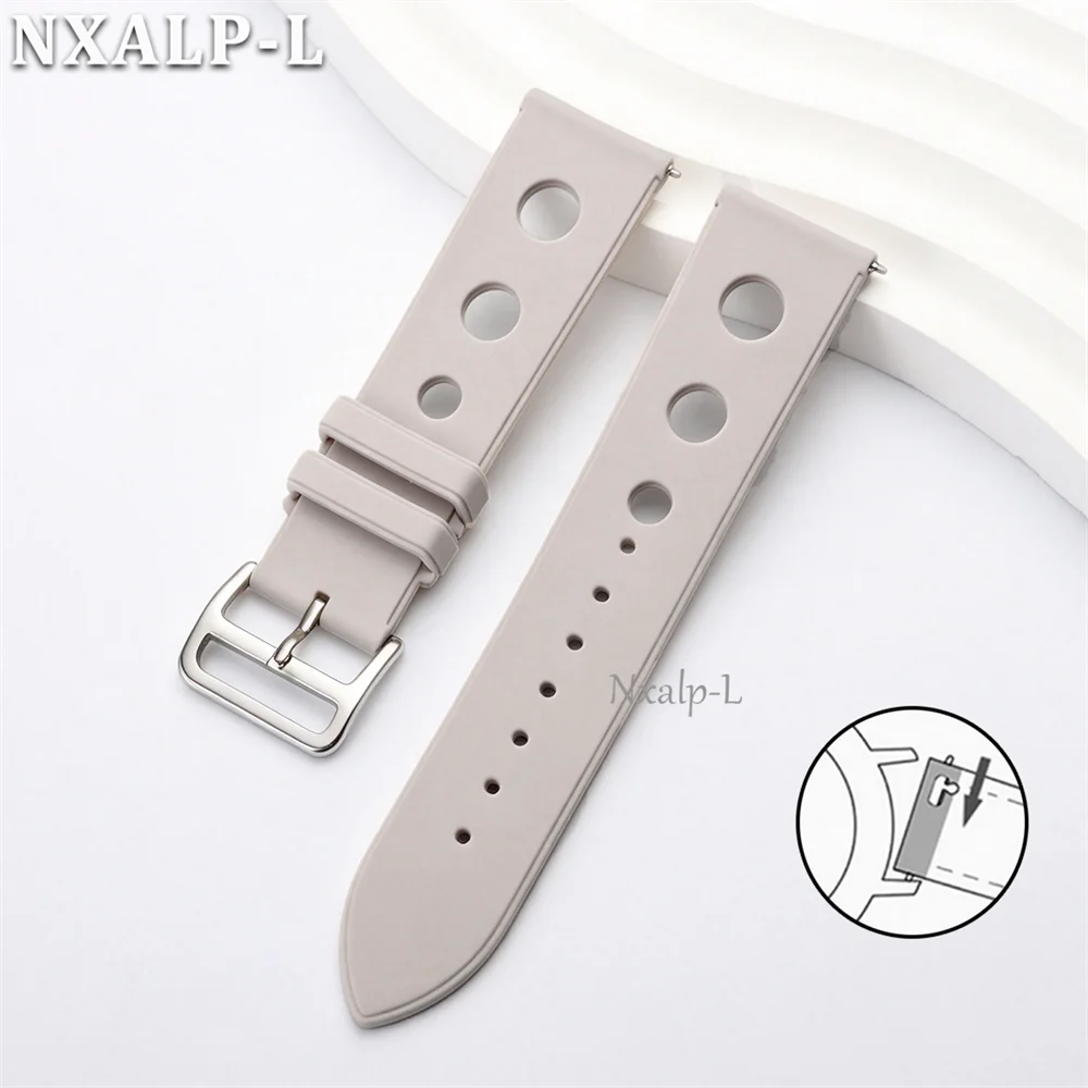 Enhanced Sport Silicone Waterproof Watch Band Wristband with Quick Release