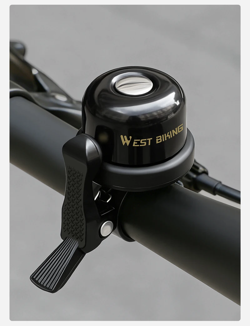 WEST BIKING Diebstahlsichere Fahrradklingel mit Integriertem AirTag-Halter, Klarer Lauter Klang, Kompakte Fahrradglocke für Mountainbike, Rennrad und Stadtfahrrad – Detail 15