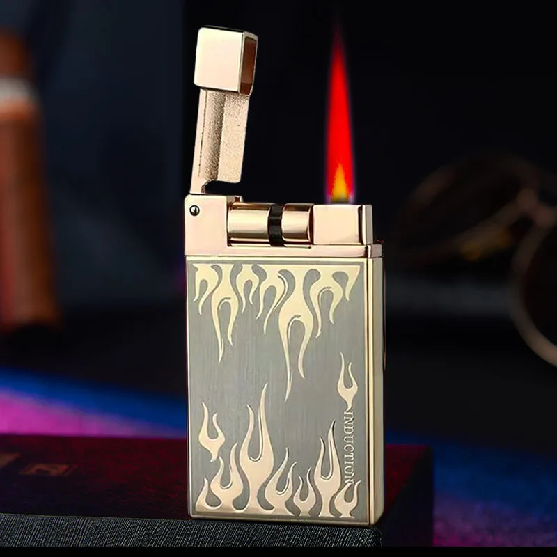 Metal Inflatable Roller Red Flame Lighters Metal Lighter