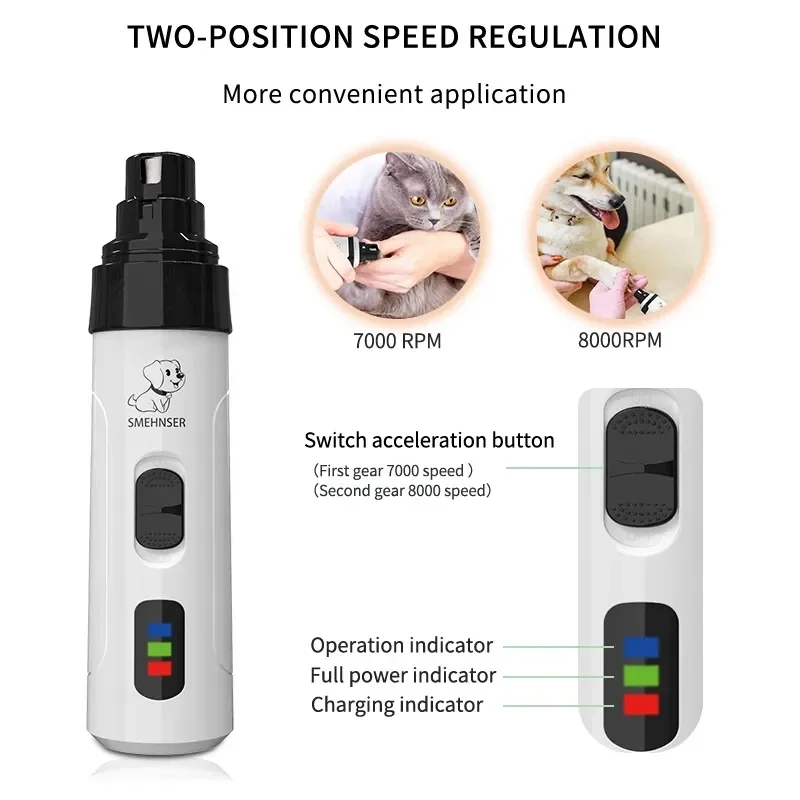 Pet Nail Grinder Clipper Dog Cat Nail Trimmer