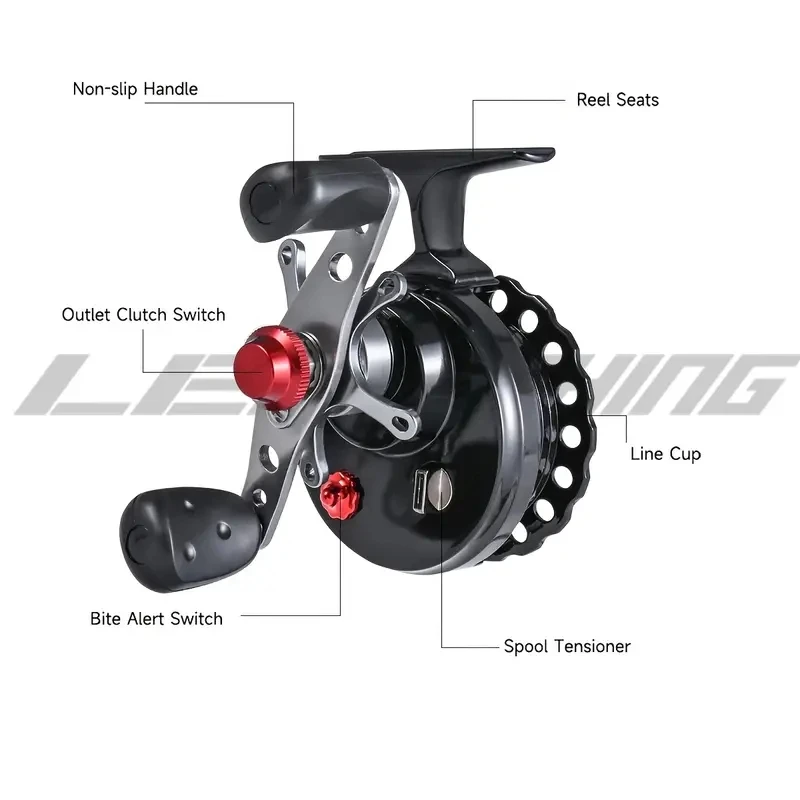 

2023 new Full Metal DSB65 Raft fishing Micro-lead wheel Speed ratio 2.6:1 Anti seawater Fishing reel Carbon rocker