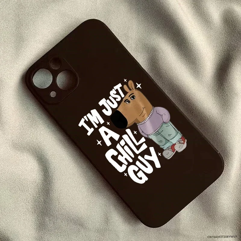 Whimsical Chill Guy Dustproof Soft Phone Case Cover