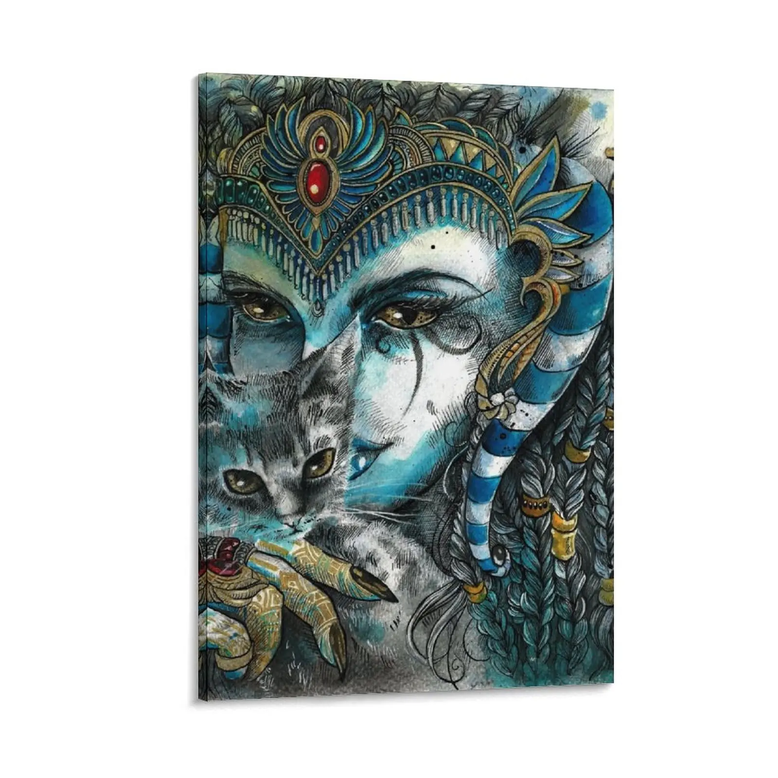 

Goddess Bastet Canvas Painting photos for living room home decors accessories house decoration wall frame for living room