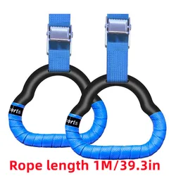 Children's Gymnastics Rings with Non-Slip Design and Adjustable Straps (1M blue)