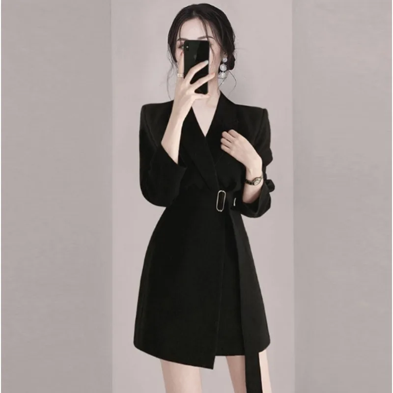 Design Niche Slim Suit Skirt Commuter Short Trench Coat New