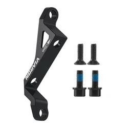 Universal MTB Disc Brake Adapter - Post to Flat Mount Conversion (Black)