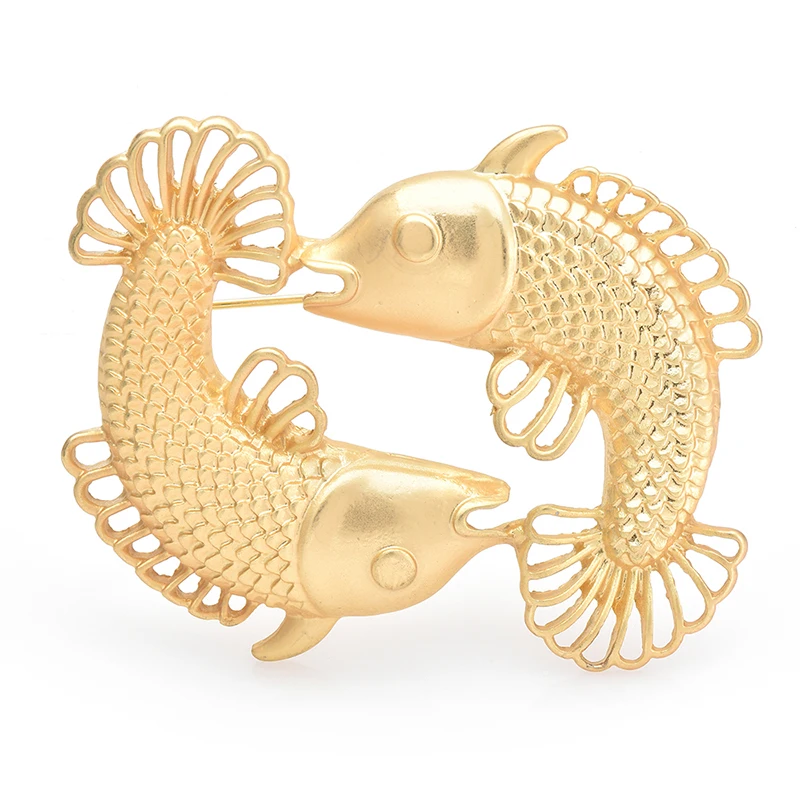 

Wuli&baby Lovely Playing Fishes Brooches For Women Unisex Good Luck Animal Party Office Brooch Pins Gifts