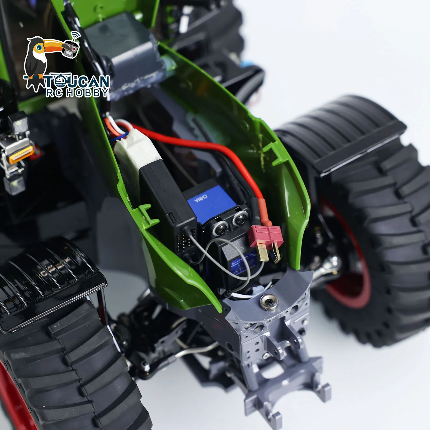 RTR LESU 1050 RC 1/16 Tractor 4X4 Assembled Painted Metal Chassis Model with Light Sound Differential Lock Cabin ServoToy 6