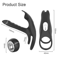 Fernbedienung Penetration Vibrator für Männer Ejakulation Verzögerung Cock Ring Vibrierender Stimulator Penis Ring Sex Spielzeug für Paare 3
