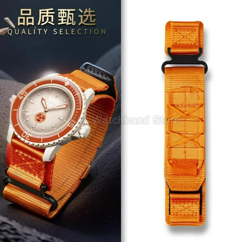 Breathable Skin-Friendly Nylon Watch Strap with Velcro Hook Design